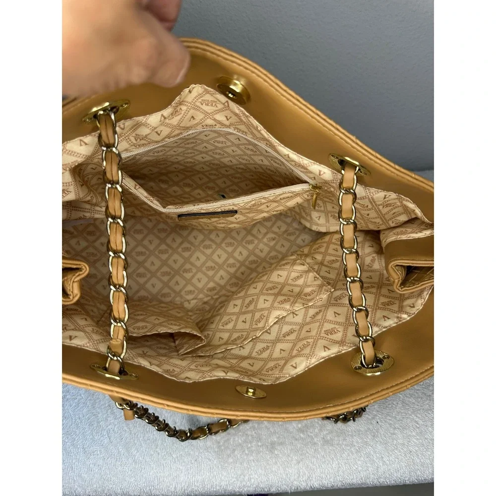 Vera New York Woven Tote Bag Chain Strap Shoulder Bag‎ Designer Purse